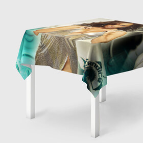 Скатерть 3D с принтом Девушка в кольчуге в Новосибирске, 100% полиэстер (ткань не мнется и не растягивается) | Размер: 150*150 см | взгляд | девушка | кольчуга | красивая | модель