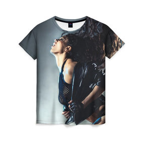 Женская футболка 3D с принтом Девушка на пилоне в Новосибирске, 100% полиэфир ( синтетическое хлопкоподобное полотно) | прямой крой, круглый вырез горловины, длина до линии бедер | девушка | красивая | пилон | страсть | танец