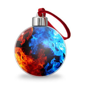 Ёлочный шар с принтом Битва огней в Новосибирске, Пластик | Диаметр: 77 мм | Тематика изображения на принте: огонь