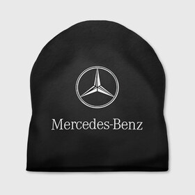 Шапка 3D с принтом Mercedes в Новосибирске, 100% полиэстер | универсальный размер, печать по всей поверхности изделия | benz | mercedes