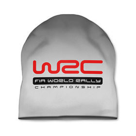 Шапка 3D с принтом WRC в Новосибирске, 100% полиэстер | универсальный размер, печать по всей поверхности изделия | championship | rally | world | wrs