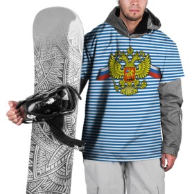 Накидка на куртку 3D с принтом Герб РФ в Новосибирске, 100% полиэстер |  | армия | войска | вооруженные силы | герб | россия | символ россии | тельник | тельняшка | флаг