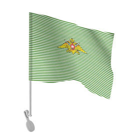 Флаг для автомобиля с принтом Погранвойска в Новосибирске, 100% полиэстер | Размер: 30*21 см | армия | войска | вооруженные силы | пограничные войска | тельник | тельняшка