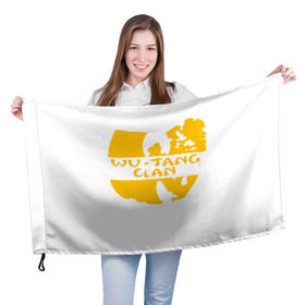 Флаг 3D с принтом Wu Tang Clan в Новосибирске, 100% полиэстер | плотность ткани — 95 г/м2, размер — 67 х 109 см. Принт наносится с одной стороны | method man | tang clan | wu tang clan