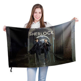 Флаг 3D с принтом Sherlock в Новосибирске, 100% полиэстер | плотность ткани — 95 г/м2, размер — 67 х 109 см. Принт наносится с одной стороны | benedict | cumberbatch | freeman | holmes | martin | sherlock | бенедикт | ватсон | доктор | камбербэтч | мартин | фриман | холмс | шерлок