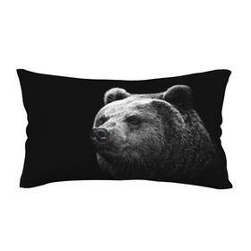 Подушка 3D антистресс с принтом Медведь в Новосибирске, наволочка — 100% полиэстер, наполнитель — вспененный полистирол | состоит из подушки и наволочки на молнии | бурый | дикий | животное | медведь | россия | символ | тайги | фото | хищник | хозяин | черно белое
