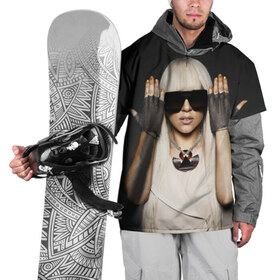 Накидка на куртку 3D с принтом Lady Gaga в Новосибирске, 100% полиэстер |  | lady gaga | блондинка | звезда | знаменитость | леди гаага | очки | певица | поп | эпатаж | эпатажная