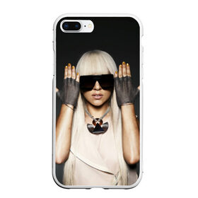 Чехол для iPhone 7Plus/8 Plus матовый с принтом Lady Gaga в Новосибирске, Силикон | Область печати: задняя сторона чехла, без боковых панелей | Тематика изображения на принте: lady gaga | блондинка | звезда | знаменитость | леди гаага | очки | певица | поп | эпатаж | эпатажная
