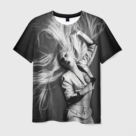 Мужская футболка 3D с принтом Lady Gaga в Новосибирске, 100% полиэфир | прямой крой, круглый вырез горловины, длина до линии бедер | lady gaga | блондинка | звезда | знаменитость | леди гаага | певица | поп | эпатаж | эпатажная