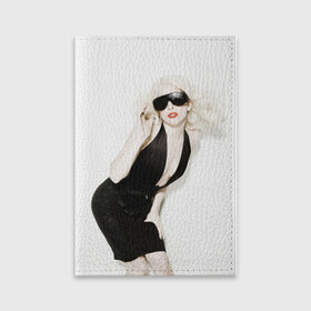 Обложка для паспорта матовая кожа с принтом Lady Gaga в Новосибирске, натуральная матовая кожа | размер 19,3 х 13,7 см; прозрачные пластиковые крепления | Тематика изображения на принте: lady gaga | блондинка | звезда | знаменитость | леди гаага | певица | поп | эпатаж | эпатажная