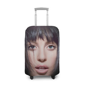 Чехол для чемодана 3D с принтом Lady Gaga в Новосибирске, 86% полиэфир, 14% спандекс | двустороннее нанесение принта, прорези для ручек и колес | 