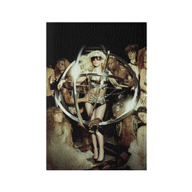 Обложка для паспорта матовая кожа с принтом Lady Gaga в Новосибирске, натуральная матовая кожа | размер 19,3 х 13,7 см; прозрачные пластиковые крепления | 
