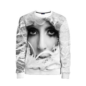 Детский свитшот 3D с принтом Lady Gaga в Новосибирске, 100% полиэстер | свободная посадка, прямой крой, мягкая тканевая резинка на рукавах и понизу свитшота | lady gaga | белые | блондинка | звезда | знаменитость | леди гаага | певица | перья | поп | эпатаж | эпатажная