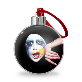 Ёлочный шар с принтом Lady Gaga в Новосибирске, Пластик | Диаметр: 77 мм | lady gaga | взгляд | звезда | знаменитость | леди гаага | певица | поп | портрет | эпатаж | эпатажная
