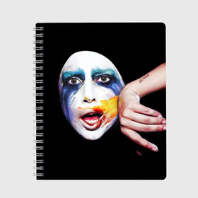 Тетрадь с принтом Lady Gaga в Новосибирске, 100% бумага | 48 листов, плотность листов — 60 г/м2, плотность картонной обложки — 250 г/м2. Листы скреплены сбоку удобной пружинной спиралью. Уголки страниц и обложки скругленные. Цвет линий — светло-серый
 | lady gaga | взгляд | звезда | знаменитость | леди гаага | певица | поп | портрет | эпатаж | эпатажная