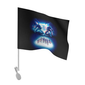 Флаг для автомобиля с принтом Нью-Йорк Рейнджерс в Новосибирске, 100% полиэстер | Размер: 30*21 см | nhl | нхл | нью йорк рейнджерс | хоккеист | хоккей