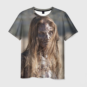 Мужская футболка 3D с принтом Zombie в Новосибирске, 100% полиэфир | прямой крой, круглый вырез горловины, длина до линии бедер | зомби