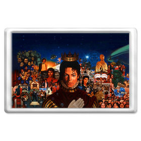 Магнит 45*70 с принтом Michael Jackson в Новосибирске, Пластик | Размер: 78*52 мм; Размер печати: 70*45 | Тематика изображения на принте: майкл джексон