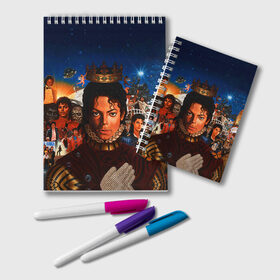 Блокнот с принтом Michael Jackson в Новосибирске, 100% бумага | 48 листов, плотность листов — 60 г/м2, плотность картонной обложки — 250 г/м2. Листы скреплены удобной пружинной спиралью. Цвет линий — светло-серый
 | Тематика изображения на принте: майкл джексон