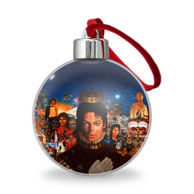 Ёлочный шар с принтом Michael Jackson в Новосибирске, Пластик | Диаметр: 77 мм | майкл джексон