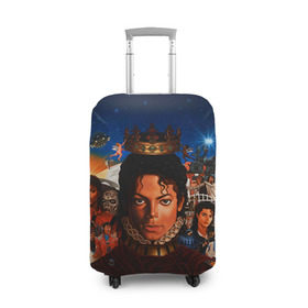 Чехол для чемодана 3D с принтом Michael Jackson в Новосибирске, 86% полиэфир, 14% спандекс | двустороннее нанесение принта, прорези для ручек и колес | майкл джексон