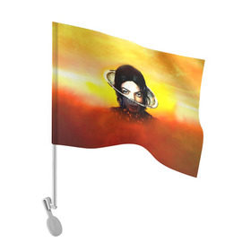 Флаг для автомобиля с принтом Michael Jackson в Новосибирске, 100% полиэстер | Размер: 30*21 см | майкл джексон