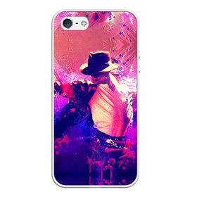Чехол для iPhone 5/5S матовый с принтом Michael Jackson в Новосибирске, Силикон | Область печати: задняя сторона чехла, без боковых панелей | джексон | майкл