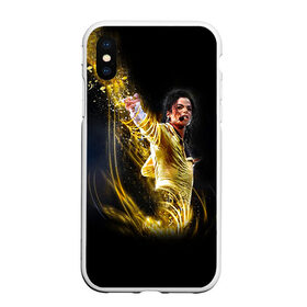 Чехол для iPhone XS Max матовый с принтом Michael Jackson в Новосибирске, Силикон | Область печати: задняя сторона чехла, без боковых панелей | Тематика изображения на принте: майкл джексон