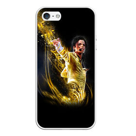 Чехол для iPhone 5/5S матовый с принтом Michael Jackson в Новосибирске, Силикон | Область печати: задняя сторона чехла, без боковых панелей | майкл джексон