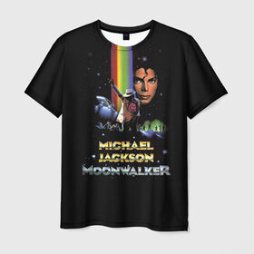 Мужская футболка 3D с принтом Michael Jackson в Новосибирске, 100% полиэфир | прямой крой, круглый вырез горловины, длина до линии бедер | майкл джексон