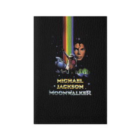 Обложка для паспорта матовая кожа с принтом Michael Jackson в Новосибирске, натуральная матовая кожа | размер 19,3 х 13,7 см; прозрачные пластиковые крепления | Тематика изображения на принте: майкл джексон