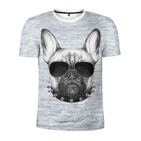 Мужская футболка 3D спортивная с принтом Милый бульдог в Новосибирске, 100% полиэстер с улучшенными характеристиками | приталенный силуэт, круглая горловина, широкие плечи, сужается к линии бедра | baby | dog | sweet | бульдог | девушке | собачка