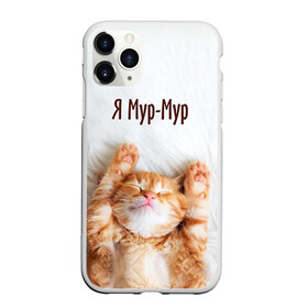Чехол для iPhone 11 Pro матовый с принтом Я мур мур в Новосибирске, Силикон |  | киса | кот | котики | кошка | мур | мурмур | прикольные | смешной котик | ямурмур