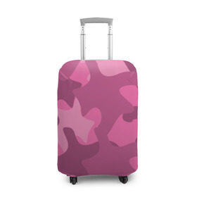 Чехол для чемодана 3D с принтом Розовый камуфляж в Новосибирске, 86% полиэфир, 14% спандекс | двустороннее нанесение принта, прорези для ручек и колес | army | military | армия