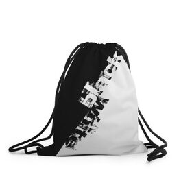 Рюкзак-мешок 3D с принтом Black and White в Новосибирске, 100% полиэстер | плотность ткани — 200 г/м2, размер — 35 х 45 см; лямки — толстые шнурки, застежка на шнуровке, без карманов и подкладки | black | white | краска | черно белый