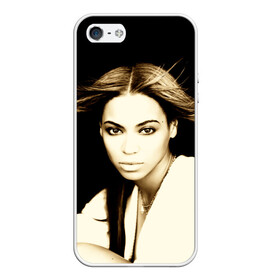 Чехол для iPhone 5/5S матовый с принтом Beyonce в Новосибирске, Силикон | Область печати: задняя сторона чехла, без боковых панелей | beyonce | бейонсе | музыка