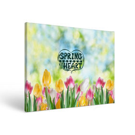 Холст прямоугольный с принтом Весна в моем сердце в Новосибирске, 100% ПВХ |  | Тематика изображения на принте: heart | весенний макет с тюльпанами поднимет настроение вам и окружающимspring | весна | сердце | тюльпан | цветы