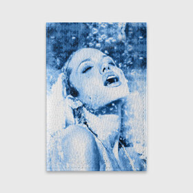Обложка для паспорта матовая кожа с принтом Анжелина Джоли в Новосибирске, натуральная матовая кожа | размер 19,3 х 13,7 см; прозрачные пластиковые крепления | angelina jolie | американская актриса | анжелина джоли | режиссёр | фотомодель | ценарист