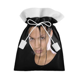 Подарочный 3D мешок с принтом Анжелина Джоли в Новосибирске, 100% полиэстер | Размер: 29*39 см | angelina jolie | американская актриса | анжелина джоли | режиссёр | фотомодель | ценарист