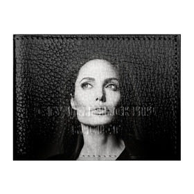 Обложка для студенческого билета с принтом Анжелина Джоли в Новосибирске, натуральная кожа | Размер: 11*8 см; Печать на всей внешней стороне | angelina jolie | американская актриса | анжелина джоли | режиссёр | фотомодель | ценарист