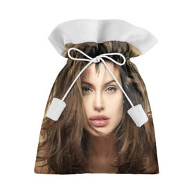 Подарочный 3D мешок с принтом Анжелина Джоли в Новосибирске, 100% полиэстер | Размер: 29*39 см | angelina jolie | американская актриса | анжелина джоли | режиссёр | фотомодель | ценарист