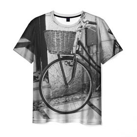 Мужская футболка 3D с принтом Велосипед в Новосибирске, 100% полиэфир | прямой крой, круглый вырез горловины, длина до линии бедер | bike | байк | велосипед | италия | стиль