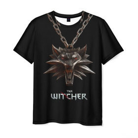 Мужская футболка 3D с принтом The Witcher в Новосибирске, 100% полиэфир | прямой крой, круглый вырез горловины, длина до линии бедер | ведьмак