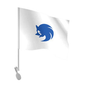 Флаг для автомобиля с принтом Sonic X logo в Новосибирске, 100% полиэстер | Размер: 30*21 см | hedgehog | sega | sonic | sonic x | sonic x logologo | соник