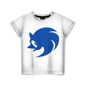 Детская футболка 3D с принтом Sonic X logo в Новосибирске, 100% гипоаллергенный полиэфир | прямой крой, круглый вырез горловины, длина до линии бедер, чуть спущенное плечо, ткань немного тянется | hedgehog | sega | sonic | sonic x | sonic x logologo | соник
