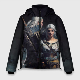 Мужская зимняя куртка 3D с принтом Geralt and Ciri в Новосибирске, верх — 100% полиэстер; подкладка — 100% полиэстер; утеплитель — 100% полиэстер | длина ниже бедра, свободный силуэт Оверсайз. Есть воротник-стойка, отстегивающийся капюшон и ветрозащитная планка. 

Боковые карманы с листочкой на кнопках и внутренний карман на молнии. | Тематика изображения на принте: ciri | gerald | roach | wild hunt | witcher | ведьмак | ведьмы | геральд | дикая охота | йен | йеннифер | плотва | цири