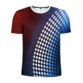 Мужская футболка 3D спортивная с принтом Светящиеся круги в Новосибирске, 100% полиэстер с улучшенными характеристиками | приталенный силуэт, круглая горловина, широкие плечи, сужается к линии бедра | светящиеся круги