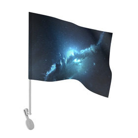 Флаг для автомобиля с принтом Atlantis Nebula в Новосибирске, 100% полиэстер | Размер: 30*21 см | Тематика изображения на принте: вселенная | галактика | звезда | космос | небеса