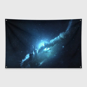 Флаг-баннер с принтом Atlantis Nebula в Новосибирске, 100% полиэстер | размер 67 х 109 см, плотность ткани — 95 г/м2; по краям флага есть четыре люверса для крепления | вселенная | галактика | звезда | космос | небеса