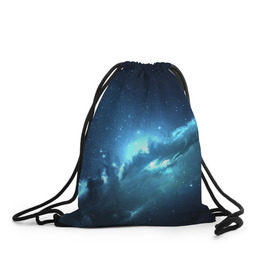Рюкзак-мешок 3D с принтом Atlantis Nebula в Новосибирске, 100% полиэстер | плотность ткани — 200 г/м2, размер — 35 х 45 см; лямки — толстые шнурки, застежка на шнуровке, без карманов и подкладки | вселенная | галактика | звезда | космос | небеса